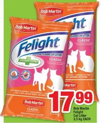 OK Foods Bob Martin Felight Cat Litter 2,5kg offer