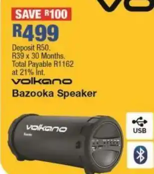 OK Furniture Bazooka speaker volkano offer