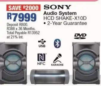 OK Furniture Sony audio systems hcd shake-x10d offer