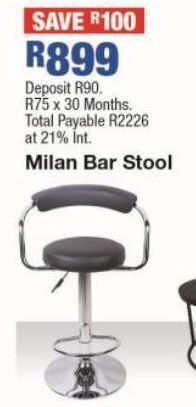 OK Furniture Milan bar stool offer