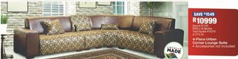 OK Furniture 4 - piece urban corner lounge suite offer