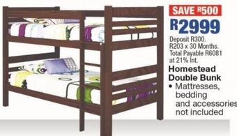 OK Furniture Homestead double bunk offer