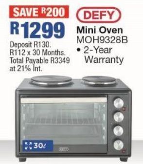 OK Furniture Mini oven moh9328b offer