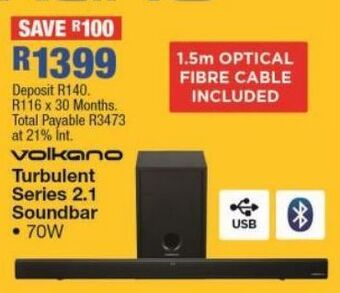 Volkano turbulent series 2.1 soundbar