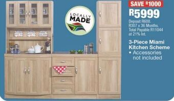 3 - piece miami kitchen scheme