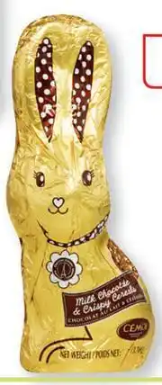Dis-Chem Cemoi Foiled Milk Chocolate Rabbit-150g offer