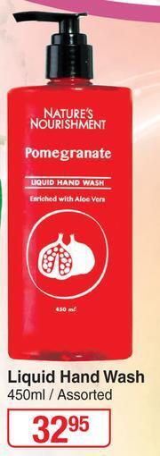Dis-Chem Nature's Nourishment Liquid Hand Wash Assorted-450ml offer