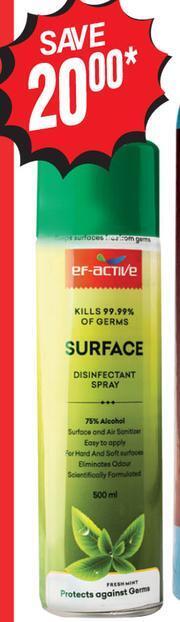 Dis-Chem EF-Active Surface Disinfectant Spray Assorted-500ml offer