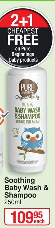 Dis-Chem Pure Beginnings Soothing Baby Wash & Shampoo-250ml offer