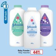 Dis-Chem Johnson's Baby Powder Assorted-400g Each offer