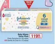 Dis-Chem Johnson's Baby Wipes 6 Value Pack-Each offer