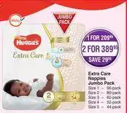 Dis-Chem Huggies Extra Care Nappies Jumbo Pack-For 1 offer