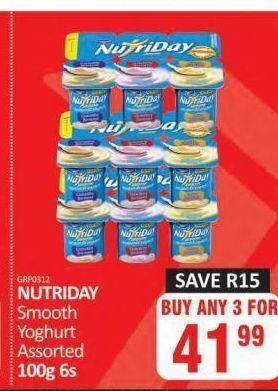 Nutriday smooth yoghurt assorted