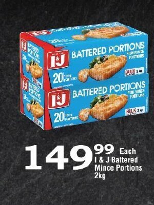 Oxford Freshmarket I & J Battered Mince Portions 2kg offer