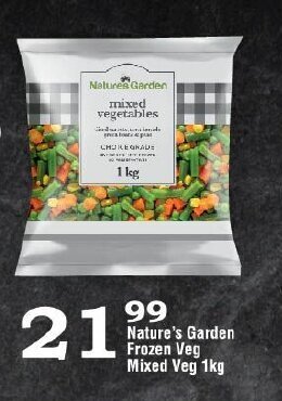 Oxford Freshmarket Nature's Garden Frozen Veg Mixed Veg 1kg offer