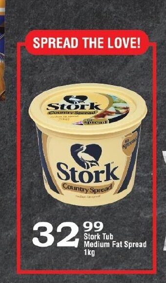 Oxford Freshmarket Stork Tub Medium Fat Spread 1kg offer