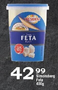 Simonsberg Feta 400g offer at Oxford Freshmarket