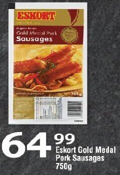 Oxford Freshmarket Eskort Gold Medal Pork Sausages 750g offer