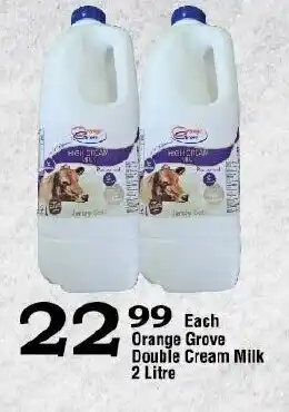Oxford Freshmarket Orange Grove Double Cream MIlk 2 Litre offer