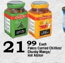 Oxford Freshmarket Pakco Curried Chillies/ Chunky Mango / Hot Atchar offer