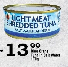 Oxford Freshmarket Blue Crane Tuna In Salt Water 170g offer