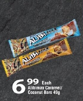 Oxford Freshmarket Alibimax Caramel/ Coconut Bars 49g offer