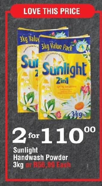 Oxford Freshmarket Sunlight Handwash Powder 3kg offer