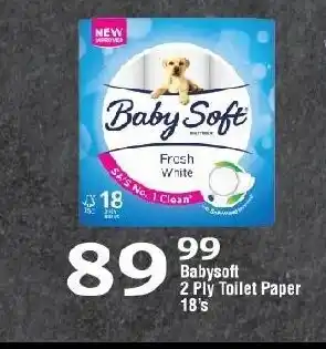 Oxford Freshmarket Babysoft 2 Ply Toilet Paper 18's offer