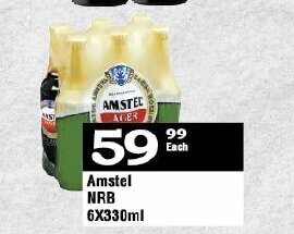 Oxford Freshmarket Amstel NRB 6x330ml offer