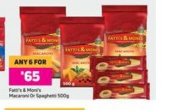 Game Fatti's & Moni's Macaroni or Spaghetti 500g offer