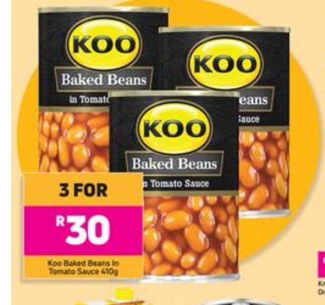 Koo Baked Beans In Tomato Sauce 410g offer at Game