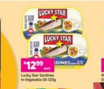 Game Lucky Star Sardines in Vegetable Oil 120g offer