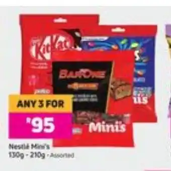 Game Nestle Mini's 130g-210g offer