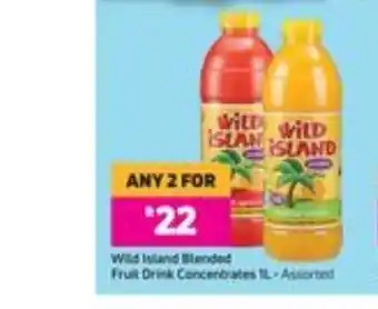 Game Wild Island Blended Fruit Drink Concentrades 1L offer