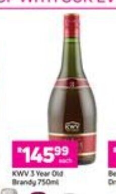 Game KWV 3 Year Old Brandy 750ml offer