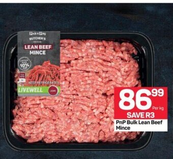 Pick n Pay PnP Bulk Lean Beef Mince per kg offer