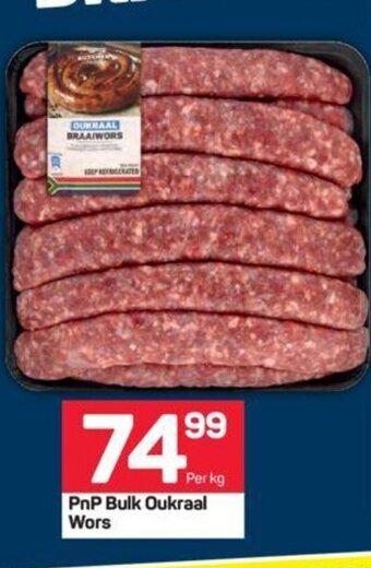 Pick n Pay PnP Bulk Oukraal Wors per kg offer