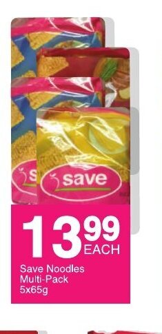 Save Save Noodles Multi-Pack 5x65g offer