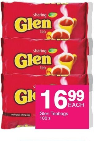 Save Glen Teabags 100's offer