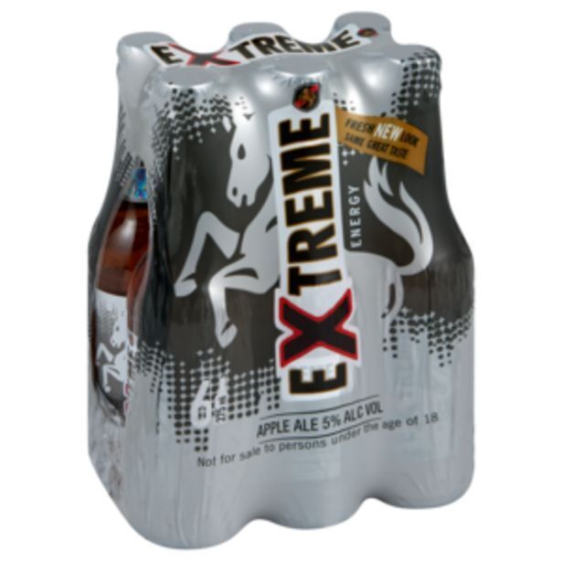 Extreme energy cider bottles 6 x 275ml offer at Checkers Liquor Shop