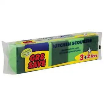 Gr8 save gr8 anti-bac sponge green 3+2 free