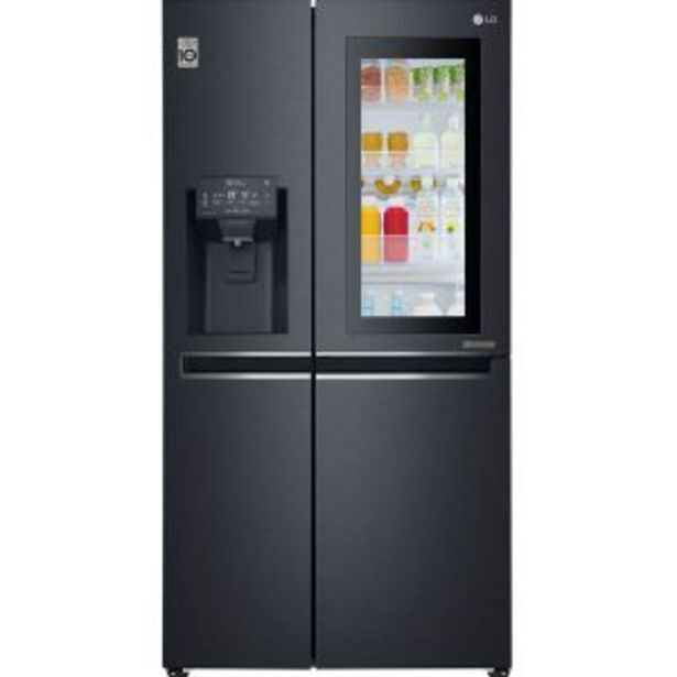 Lg 601l matt black instaview side by side fridge gcx247cqbv offer at