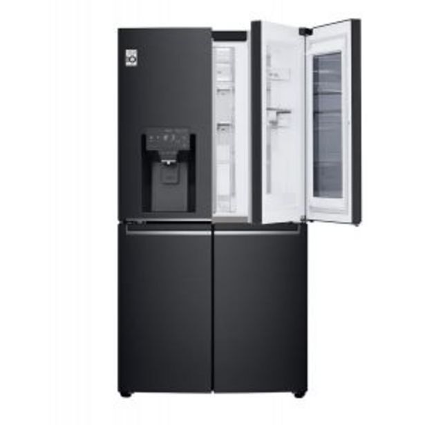 Lg 716l matt black instaview side by side fridge grx31ftkhl + r2000