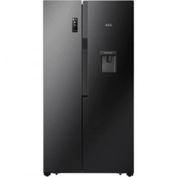 Aeg 566lt black glass side by side refrigerator rxb57011ng offer at