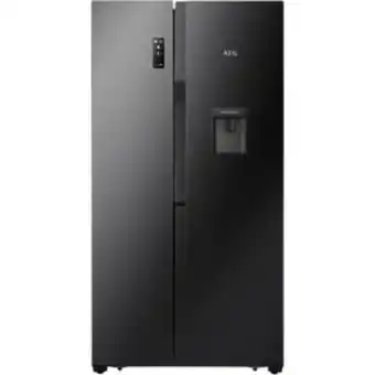 Hirsch's Aeg 566lt black glass side by side refrigerator - rxb57011ng offer