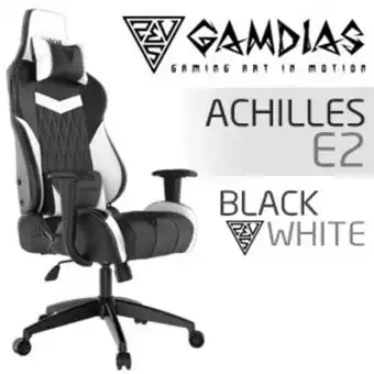 Gamdias achilles e2 gaming chair - black/white