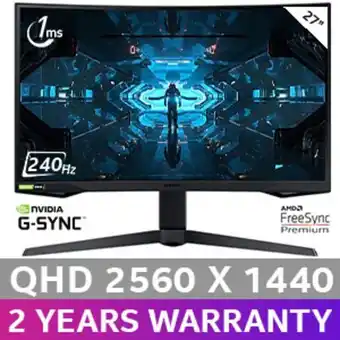 Evetech Samsung odyssey g7 27" wqhd 240hz curved gaming monitor offer