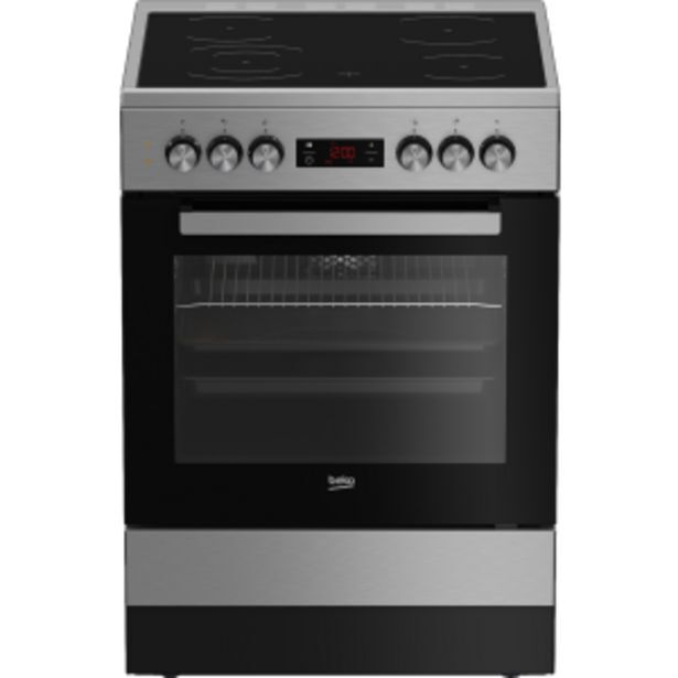Beko 60cm vitroceramic inox (stainless steel) free standing stove