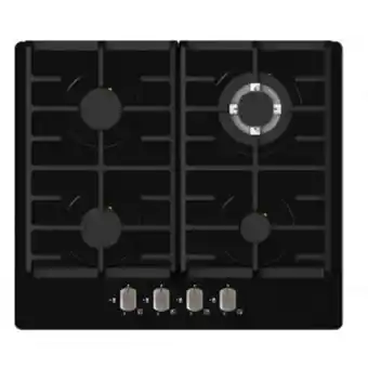 Hirsch's Falco 60cm black glass gas hob - fal-bgh-60 offer