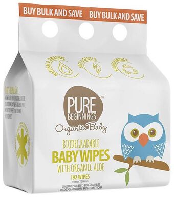 Pure beginnings gentle baby wipes with organi...